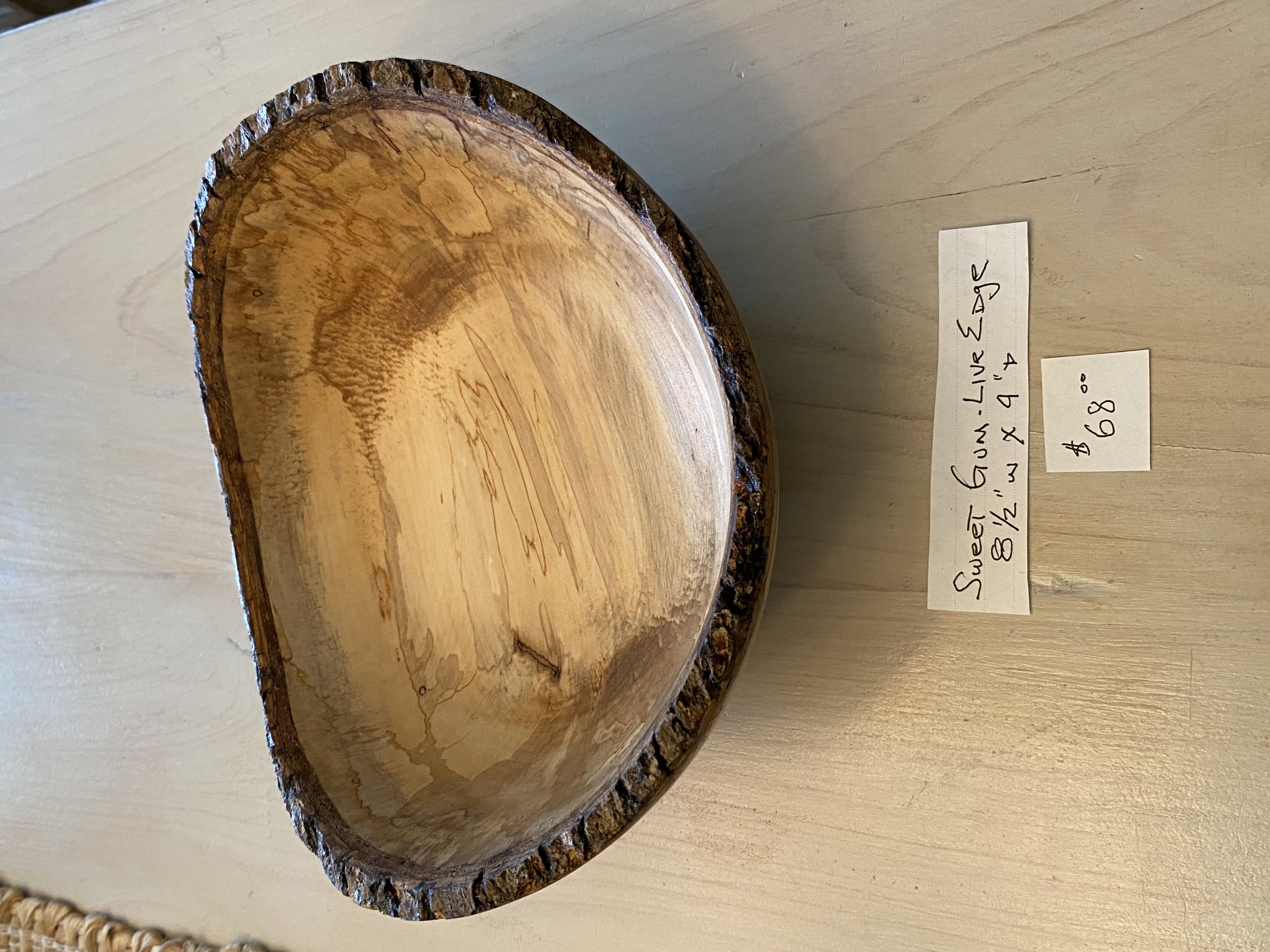 Live-Edge Sweet Gum Bowl — Sweet gum
